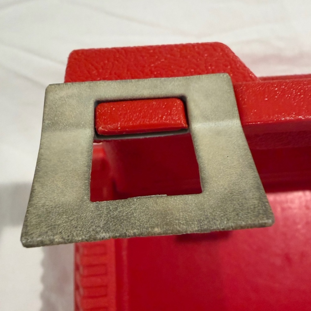 Lego Red Molded Plastic Carry Case Vintage - Picture 7 of 9